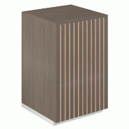 Angle de comptoir Vertigo T03 MDF naturel et noyer foncé 60x60x93 cm