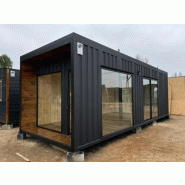 Conteneur de bureau modulaire 24m² - Projet modulaire Dalí 8 x 3 m avec isolation et fenêtres double vitrage