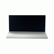 Edimeta Porte visuel/menu Ardoise 1/3 de A4 Paysage Socle Alu Double-face - noir aluminium 214360