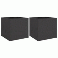 Helloshop26 - Jardinière bac lit surélevé plantes fleurs jardin terrasses lot de 2 42 x 40 x 39 cm acier noir 02_0038976 - 3000218035457 Helloshop26 - Jardinière bac lit surélevé plantes fleurs jardin terrasses lot de 2 42 x 40 x 39 cm acier noir 02_0038976 - 3000218035457