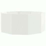Helloshop26 - Jardinière ronde design moderne extérieur 90 x 90 x 35 cm avec entretien minimal en acier blanc 02_0052972 - blanc acier 3000237682489