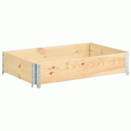 Helloshop26 - Jardinière surélevée 50 x 100 cm bois de pin solide 02_0000847 - métal 3000071801534