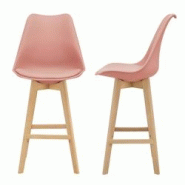 Helloshop26 - Lot de 2 tabourets de bar siège avec dossier et repose-pied hêtre 105 cm rose 03_0002782 - 3000334999787 Helloshop26 - Lot de 2 tabourets de bar siège avec dossier et repose-pied hêtre 105 cm rose 03_0002782 - 3000334999787
