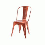 Kosmi Chaise style industriel en métal couleur cuivre - Finition brillant - cuivre métal 3760301697640 Kosmi Chaise style industriel en métal couleur cuivre - Finition brillant - cuivre métal 3760301697640