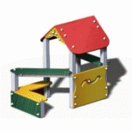 Maisonnette pe avec assise gamme neo maneo01 - structures de jeux a themes - crea equipements