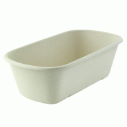 Nvase ECOLOMIQUE - 125 Pcs - Boîte rectangulaire brune en pulpe - 1350 ml, 23 x 13,5 x 7,7 cm - marron Bagasse NVS210APUREC1200BR