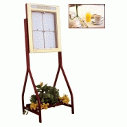 Porte menu exterieur pied plateau double face lumineux bourgogne jurine_0