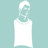 Sticker tableau blanc Footballeur