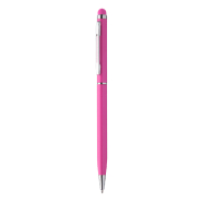 Stylo à bille avec stylet – aluminium – embout tactile et encre bleue – couleur fuchsia Stylo à bille avec stylet – aluminium – embout tactile et encre bleue – couleur fuchsia