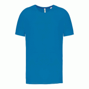 T-shirt de sport à col rond recyclé homme Aqua Blue XXL 100% Polyester - XXL bleu 3663639097086