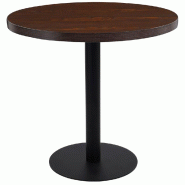 VidaXL Table de bistro Marron foncé 80 cm MDF Modèle Sirius Industriel - Bois manufacturé 286425