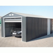 889 - garage en métal anthracite 19,95m² grande hauteur h.2,60m duramax