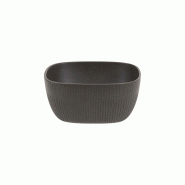 ADRIER - CC-0006-BLK - (Pack de 6 unités) - Bol carré 1,7L - Noir - noir plastique CC-0006-BLK