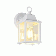 Applique murale extérieure E27 blanc mat IP23 verre transparent aluminium - Trio - MIRANDE - blanc 4017807648294
