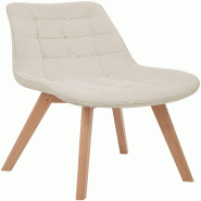 CLP Chaise de salle à manger Brook en velours côtelé Cordon HBT: 84x53x63 cm Beige - beige textile 328063