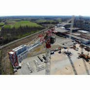 Grue à tour Flat Top CTT 222-10 - configurations étendues de châssis, fléchette et tour