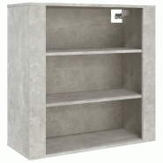 Helloshop26 - Armoire murale en bois d'ingénierie gris béton 80 x 33 x 80 cm rangement polyvalent design pratique 02_0048284 - gris Bois massif 3000