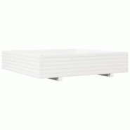 Helloshop26 - Jardinière bac lit surélevé plantes fleurs terrasse jardin 110 x 110 x 26,5 cm bois de pin massif blanc 02_0037303 - 3000214234946 Helloshop26 - Jardinière bac lit surélevé plantes fleurs terrasse jardin 110 x 110 x 26,5 cm bois de pin massif blanc 02_0037303 - 3000214234946