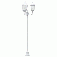 Helloshop26 - Lumière de jardin vintage 57 x 49 x 241 cm éclairage fort ambiance accueillante en aluminium blanc 02_0058414 - blanc aluminium 300024