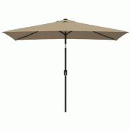 Helloshop26 - Parasol avec mât en métal 300 x 200 cm taupe 02_0008135 - métal 3000435347760