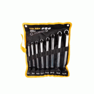 Jeu de clés polygonales doubles acier chromé – MTF – 8 pièces – 2dss5057