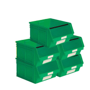 Lot de 5 bacs à bec plastique 63l vert_0