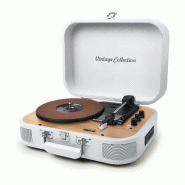 Platine vinyle stéréo Muse MT201-WW, 33/45/78 Trs - Enceintes intégrées - Bluetooth USB lecture/Encodage SD/AUX - Bois et blanc - 3666638040916