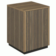 Podium 1 porte push-pull Vertigo T01 MDF noir et olivier 45x45x60cm