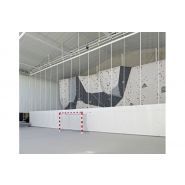 S1436 - rideau de séparation gymnase - marty sports - toile pvc + filet maille 100 mm