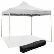 Tonnelle Pliante Blanche 2X2 Recouverte De Pvc Imperméable - blanc multi-matériau 8055829981995