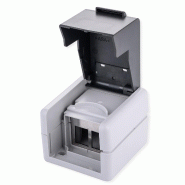 VALUE Boîtier mural extérieur pour 2 Keystones, gris