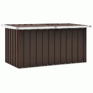 VidaXL Coffre de rangement de jardin Marron 129x67x65 cm - marron multi-matériau 46264