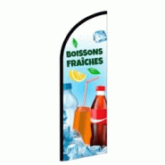 Voile drapeau BOISSONS FRAICHES - H 1880 - Drapeaupublicitaire - textile 3770030285384 Voile drapeau BOISSONS FRAICHES - H 1880 - Drapeaupublicitaire - textile 3770030285384