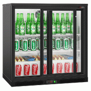 Arrière bar réfrigéré 2 portes coulissantes vitrées 220 litres | BKTG220SSN