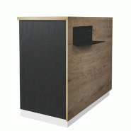 Comptoir Minimaliste G finition chêne clair et noir L116xP58xH100cm