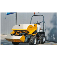 Dumper sur pneu, charge utile 3500kg, utilisé pour le transport et évacuation des matériaux - GIRABIENNE 1800 l - autochargeur - disponible en location