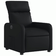 Fauteuil inclinable électrique Noir Similicuir Modèle Lervessa - 8721012219649