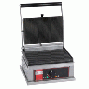 Grill professionnel panini simple grand modèle plaques rainurées - PPGM1