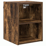 Helloshop26 - Armoire suspendue moderne cuisine design épuré 30 x 29,5 x 40 cm en bois d'ingénierie chêne fumé 02_0053453 - Bois massif 3000241252814