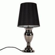 Lampe de table lampe de chevet liseuse aluminium et tissu noir et chrome 48 cm 03_0002515