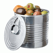 Pot boîte de conserve 200ml PS métallisées Ø7,4x7cm - par 20