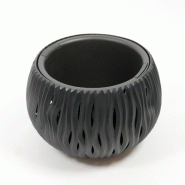 Prosperplast - Pot BOWL SANDY en plastique avec réservoir, anthracite, 16,1x23,8x23,8 cm - gris plastique 590519726869