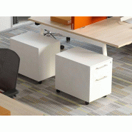 Caisson mobile 2 tiroirs MDD en bois mélaminé - Dimensions 40,2x60x58,6 cm - Serrure incluse Caisson mobile 2 tiroirs MDD en bois mélaminé - Dimensions 40,2x60x58,6 cm - Serrure incluse