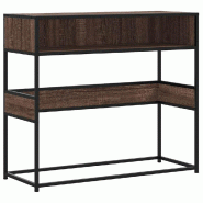 Table console chêne marron 90x35x80 cm bois d'ingénierie Modèle Atlas Infinite Évasion - 849173