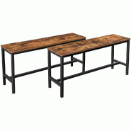 Tables-bancs ensemble de 2  L108 x P32.5 x H50 cm