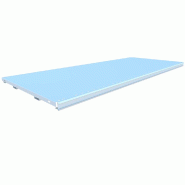 Tablette monobloc pour gondole GP25 blanc 9003 L100xP40cm