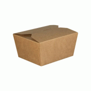 Thouy Boîte repas rectangulaire en carton kraft 800 mL x 50 - 3701114807376