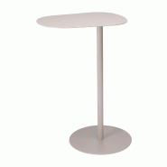 WellHome - Table d’appoint en fer couleur sable 35x25x53 cm - beige WH16581