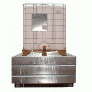 Bac de rétention en acier galvanisé à chaud pour le stockage de liquides polluants dans des fûts