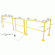 Barrière modulaire en acier - extension longueur 200mm - mâle/femelle - Extension longueur 200mm - mâle/femelle